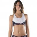 FILA Brassière Femme Microfibre LETTER Blanc Noir