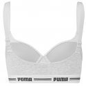 PUMA Brassière coquée Femme Coton ICONIC TOP Souris chiné