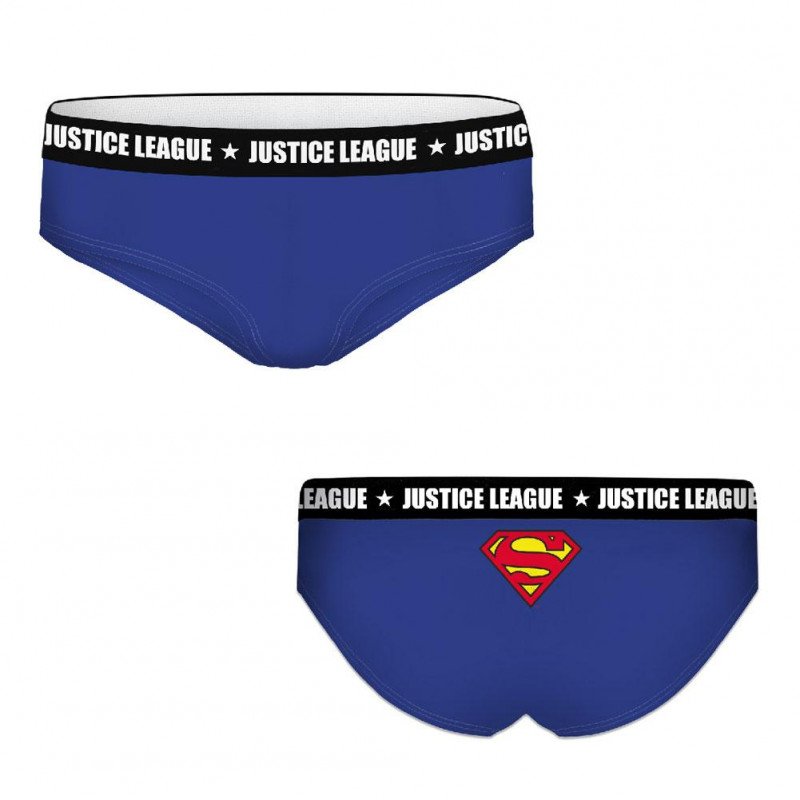 DC COMICS Shorty Femme BCASS2 Bleu Flock JUSTICE LEAGUE