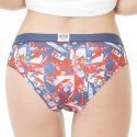 FREEGUN Shorty Femme Microfibre LOND Bleu Rouge