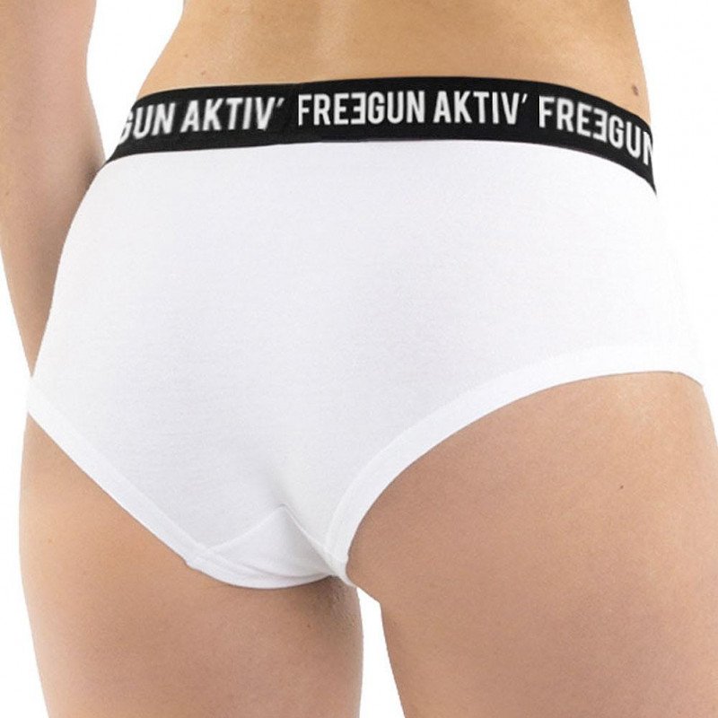 FREEGUN Boxer Femme Coton SCASS1 Blanc AKTIV