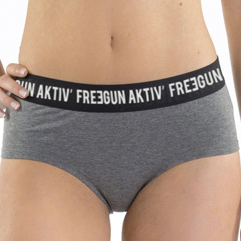 FREEGUN Boxer Femme Coton SCASS1 Gris chiné AKTIV