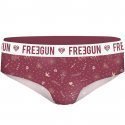 FREEGUN Shorty Femme Microfibre TAT Violet Blanc