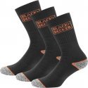 BLACK & DECKER Lot de 3 paires de Chaussettes Homme Microcoton TEK2 Noir