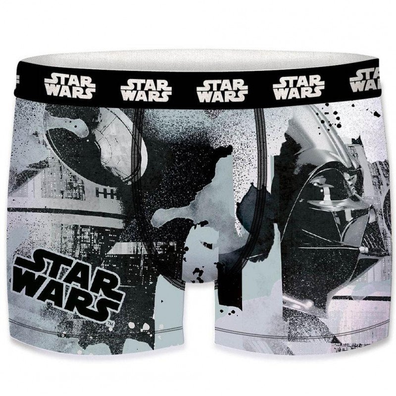 STAR WARS Boxer Homme Microfibre SPL Gris Noir