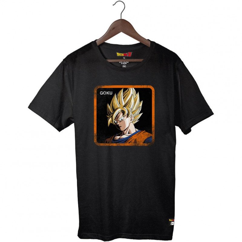 DRAGON BALL Z T-shirt Col rond Homme Coton GOK5 Noir CAPSLAB