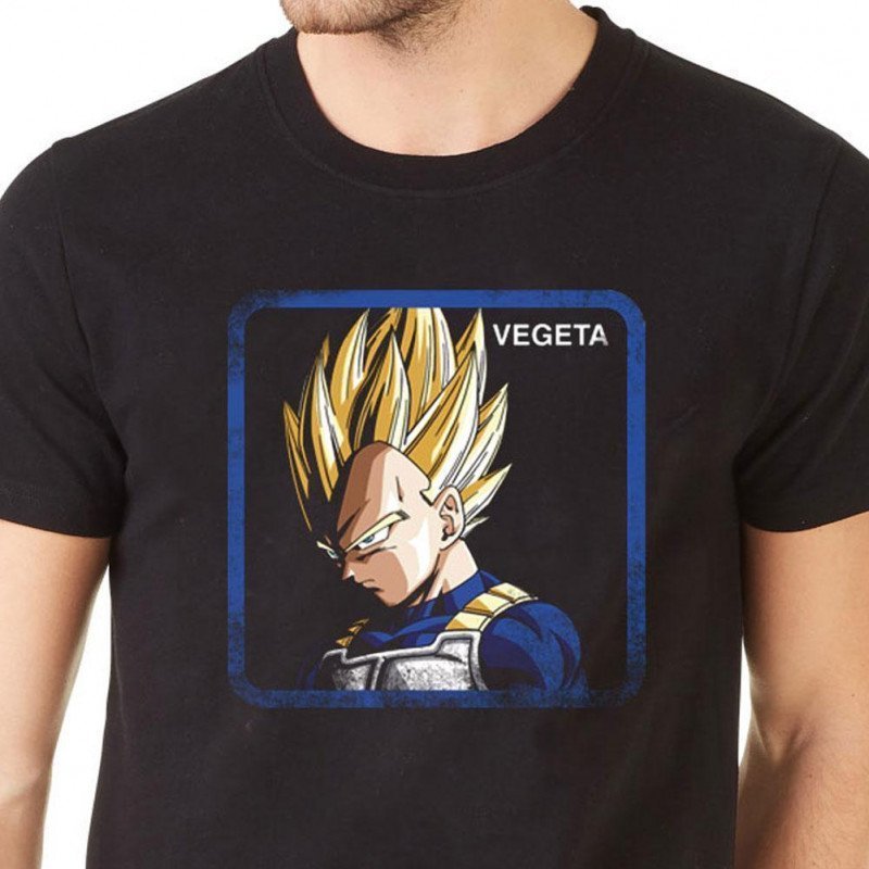 DRAGON BALL Z T-shirt Col rond Homme Coton VGT1 Noir CAPSLAB