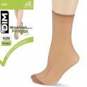 LOT DE 2 Socquettes Chaussettes Femme ESSENTIELS Marron et Daim