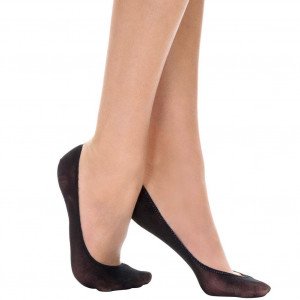 DIM 4 paires de Protège-pieds Femme Microfibre ECODIM Noir 40D