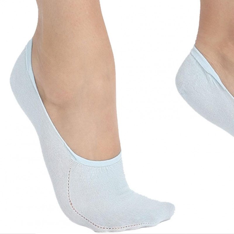 DIM Protège-pieds Femme Coton INVISIFIT Blanc