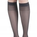 DIM Lot de 4 paires de Mi-bas Femme Microfibre ECODIM Noir 28D