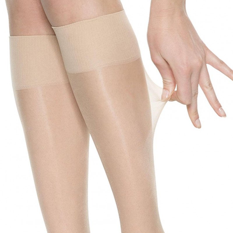 LOT DE 2 Mi-bas Chaussettes Femme RESIST Beige et Capri