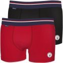 MR MARCEL Lot de 2 Boxers Homme Coton BCX2 Rouge Noir