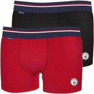 MR MARCEL Lot de 2 Boxers Homme Coton BCX2 Rouge Noir