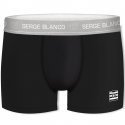 SERGE BLANCO Boxer Homme Coton HYPE Noir Blanc