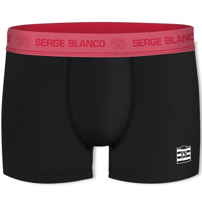 SERGE BLANCO Boxer Homme Coton HYPE Noir Rouge