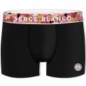 SERGE BLANCO Boxer Homme Coton SUBLASS Noir Floral