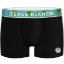 SERGE BLANCO Boxer Homme Coton SUBLASS Noir Palmiers
