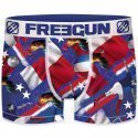 FREEGUN Boxer Garçon Microfibre FRA Bleu Rouge PREMIUM