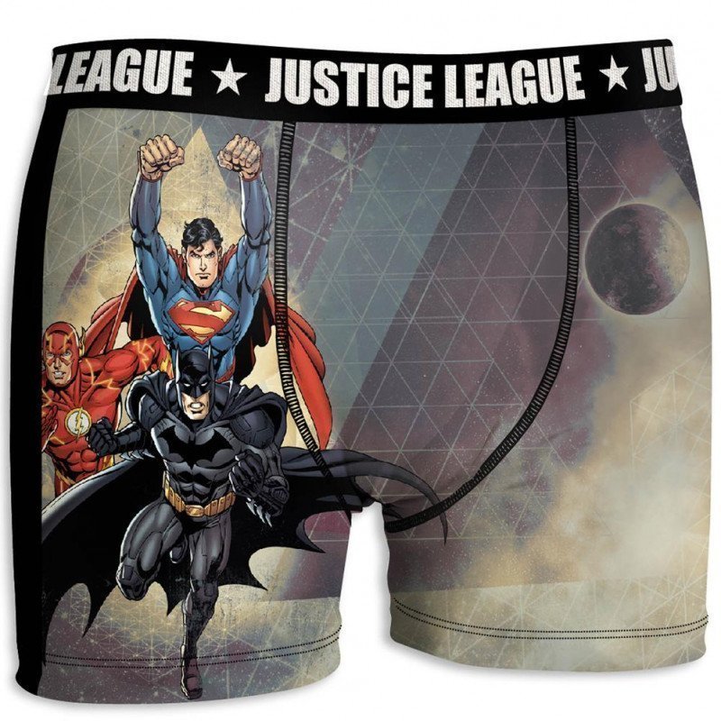 DC COMICS Boxer Garçon Microfibre TRI Gris Noir