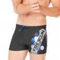 FREEGUN Boxer Bain Moulant Homme MOUASS1S20 Noir Bleu