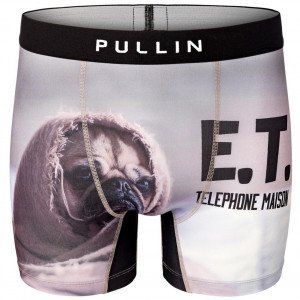 PULL IN Boxer Long Homme Microfibre TELEPHONEMAIS Gris
