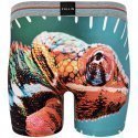 Boxer long Homme CAMELEON Bleu et Rouge