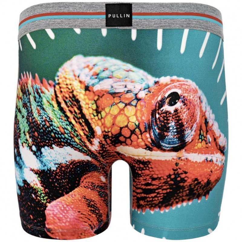 Boxer long Homme CAMELEON Bleu et Rouge
