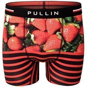 PULL IN Boxer Long Homme Coton Bio FRAISESTRIPES Rouge Noir