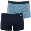 EMINENCE lot de 2 Boxers Homme Coton FAIT EN FRANCE Marine Ecrous