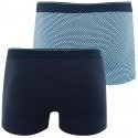 EMINENCE lot de 2 Boxers Homme Coton FAIT EN FRANCE Marine Ecrous