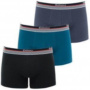 EMINENCE Lot de 3 Boxers Homme Coton TRIO SELECT Noir Emeraude Gris