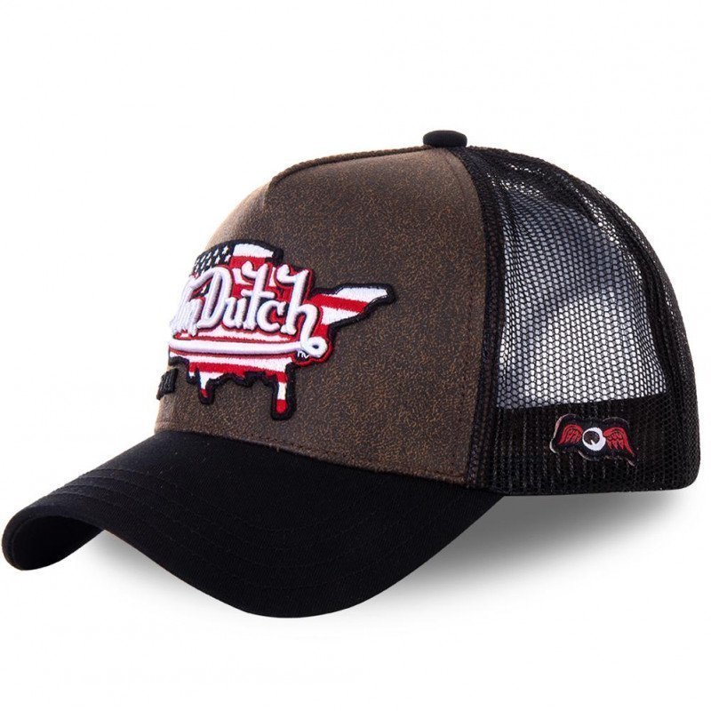 VON DUTCH Casquette Homme Microfibre PAY2 Noir Marron