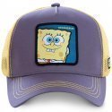 BOB L'EPONGE Casquette Homme Microcoton SPO Gris Jaune CAPSLAB