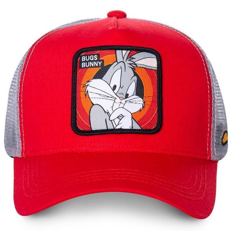 LOONEY TUNES Casquette Homme Microcoton BUG1 Rouge Blanc CAPSLAB