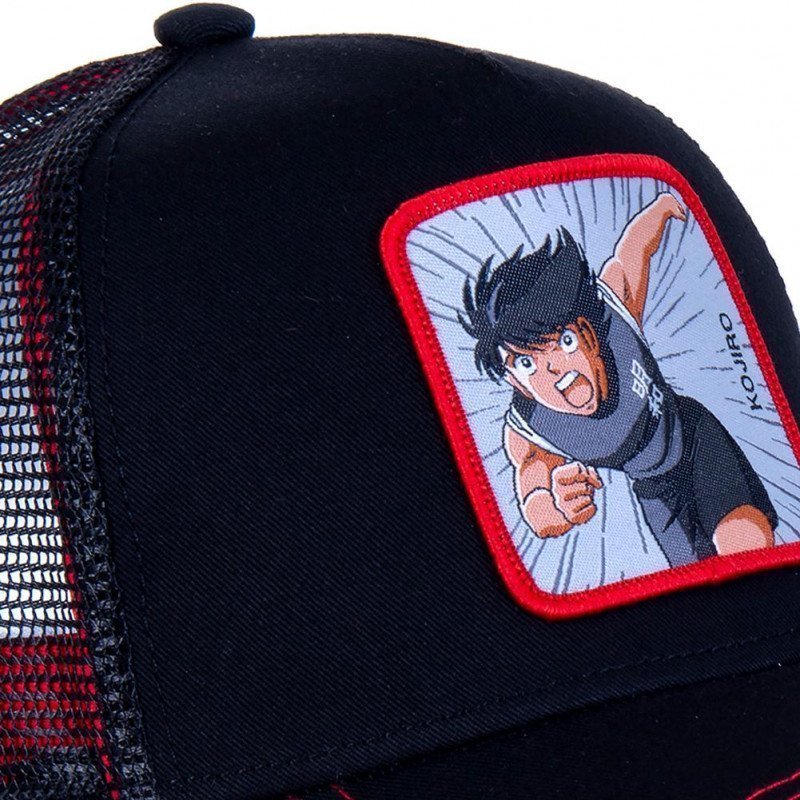 CAPTAIN TSUBASA Casquette Garçon Microcoton HYU2 Noir Rouge CAPSLAB