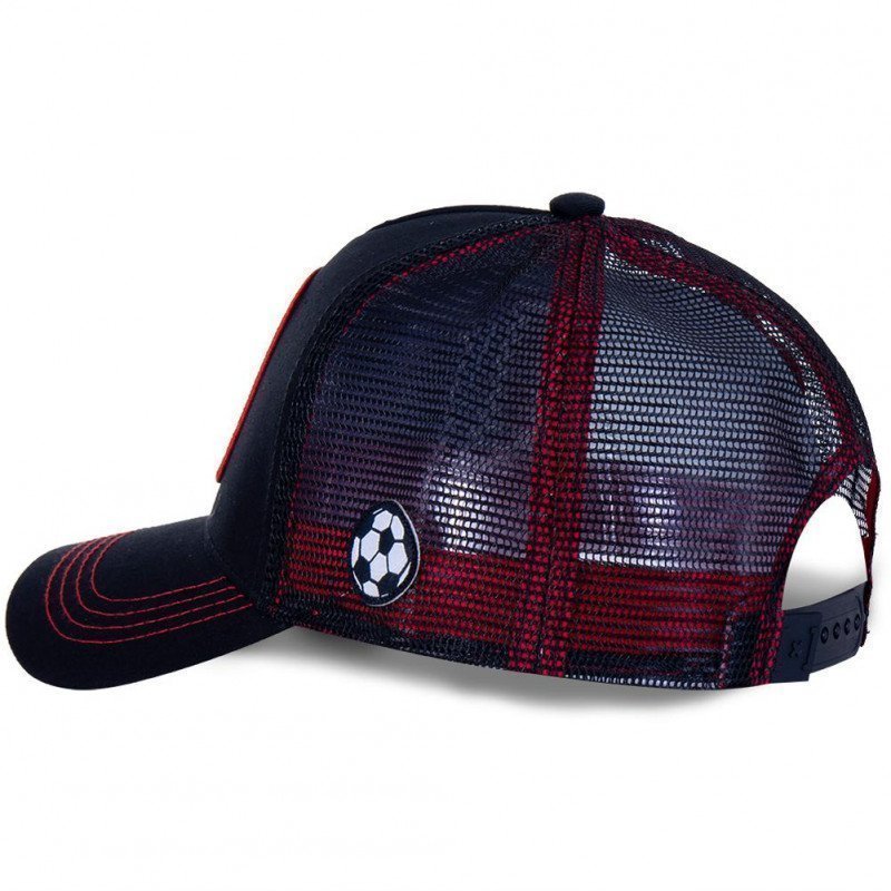 Casquette Garçon HYU2 Noir et Rouge