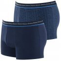 EMINENCE Lot de 2 Boxers Homme Coton DUO PRINT Marine Bleu