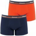 EMINENCE Lot de 2 Boxers Homme Coton TRAVEL Orange Marine