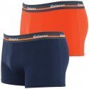 EMINENCE Lot de 2 Boxers Homme Coton TRAVEL Orange Marine