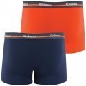 EMINENCE Lot de 2 Boxers Homme Coton TRAVEL Orange Marine