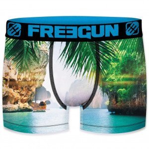 FREEGUN Boxer Garçon Microfibre RHU Bleu Vert PREMIUM