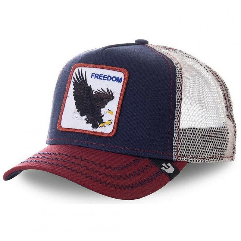 Casquette Homme BADASS Bleu et Rouge