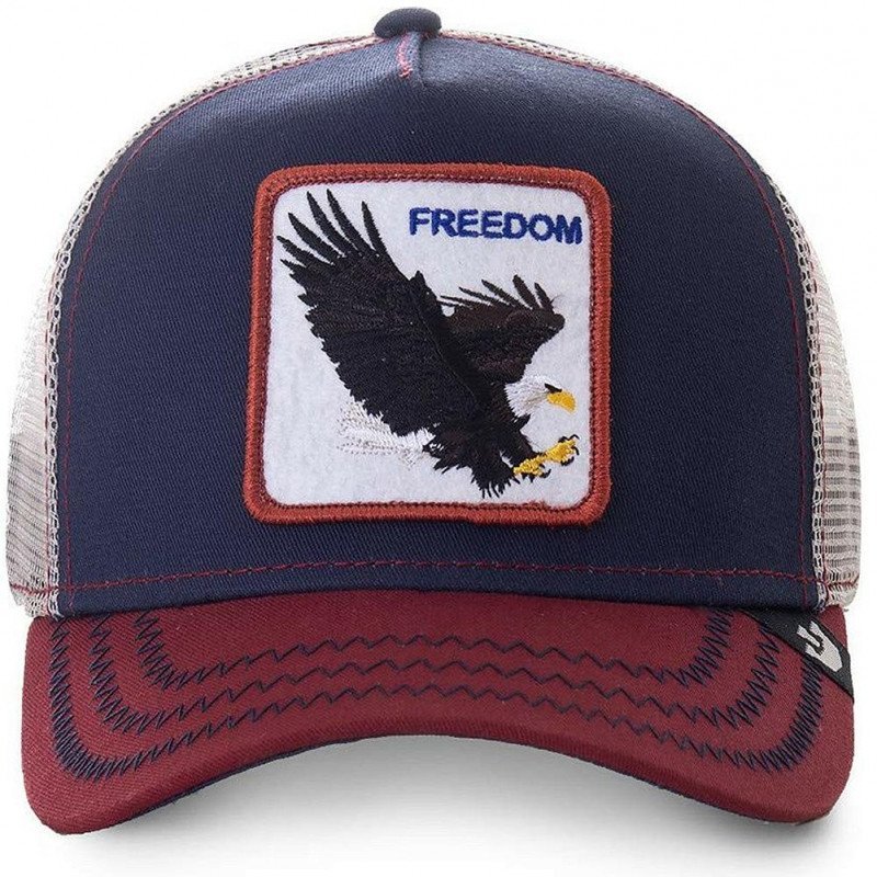 Casquette Homme BADASS Bleu et Rouge