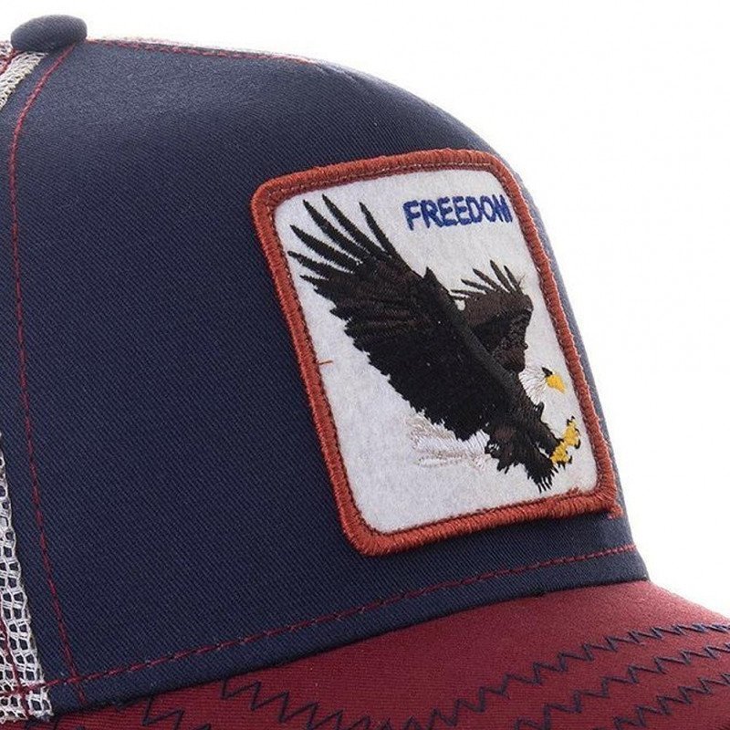 Casquette Homme BADASS Bleu et Rouge