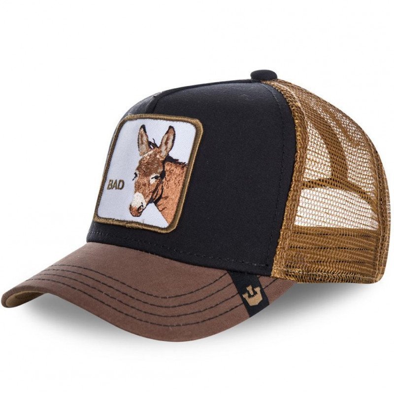 Casquette Homme BADASS Noir et Marron