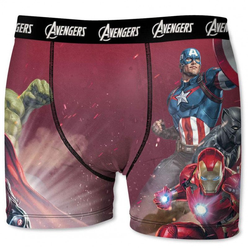 MARVEL Boxer Homme Microfibre AV1 Rouge AVENGERS