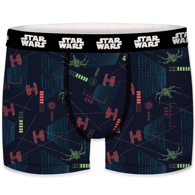 STAR WARS Boxer Homme Microfibre ARC Noir Multicolore