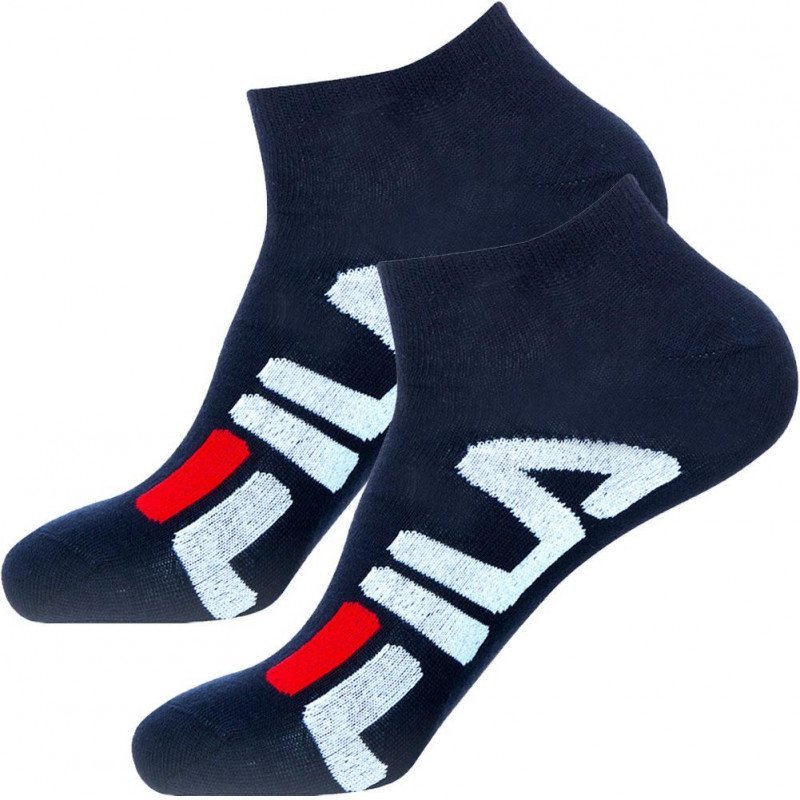 FILA Lot de 2 paires de Socquettes Homme Coton CSTC Marine