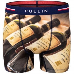 PULL IN Boxer Long Homme Microfibre PULLINWINE Noir Beige